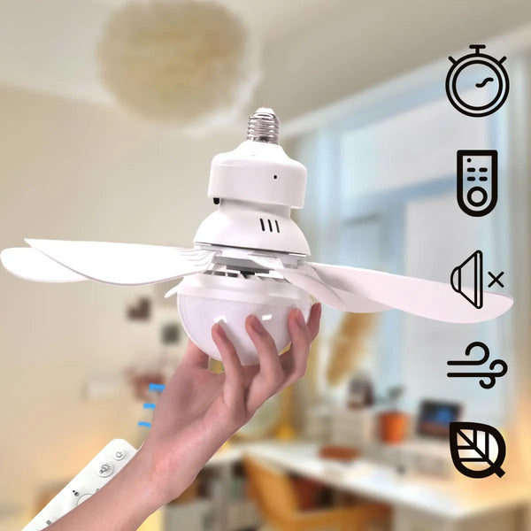 Ventilador de Techo con Luz LED y Control Remoto – Silencioso y Ajustable