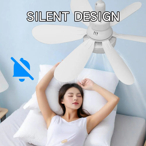 Ventilador de Techo con Luz LED y Control Remoto – Silencioso y Ajustable